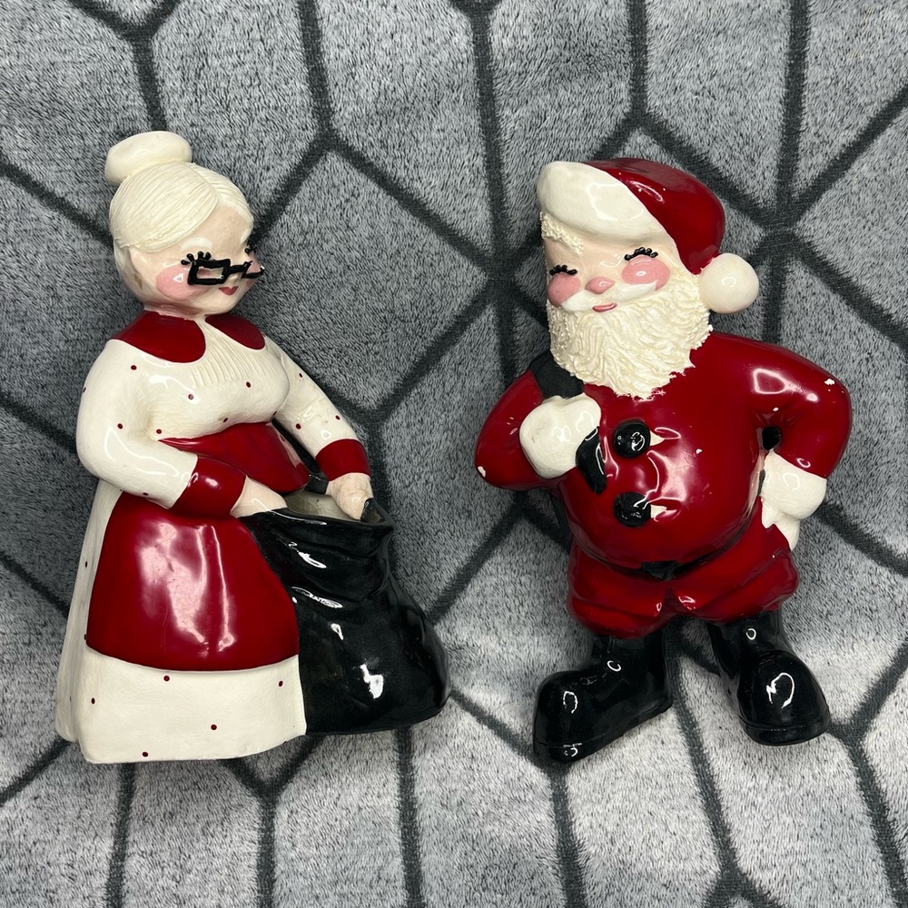 Mid Century Modern California Pottery Betty Lou Nichols Santa Claus Figure 1950s